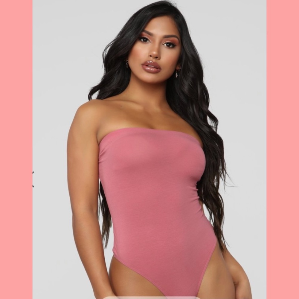 New never worn FN Mauve Strapless Bodysuit!